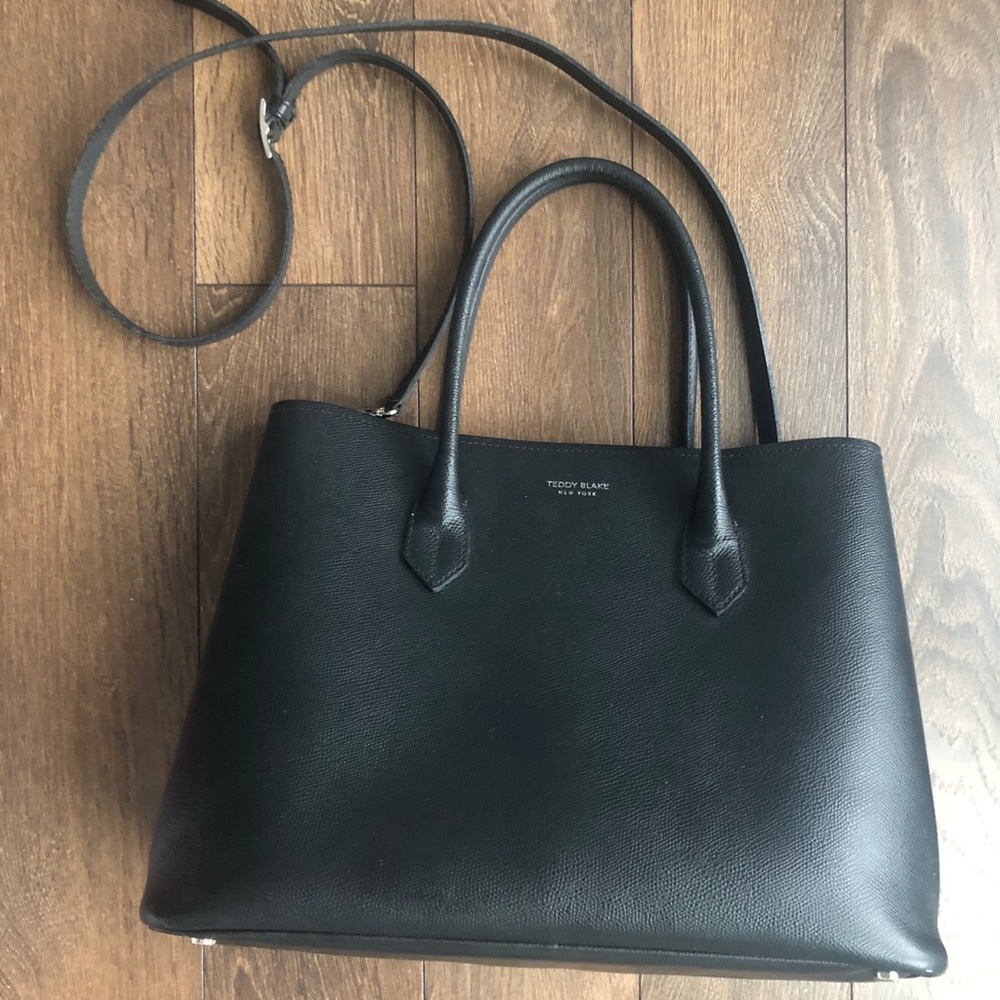 Teddy Blake Vanessa black leather crossbody tote